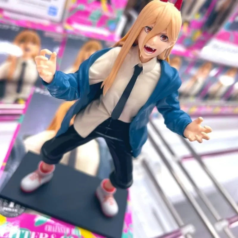 Original Bandai Makima & Power Anime Figurines, Chainsaw Man Action Figures 23 CM