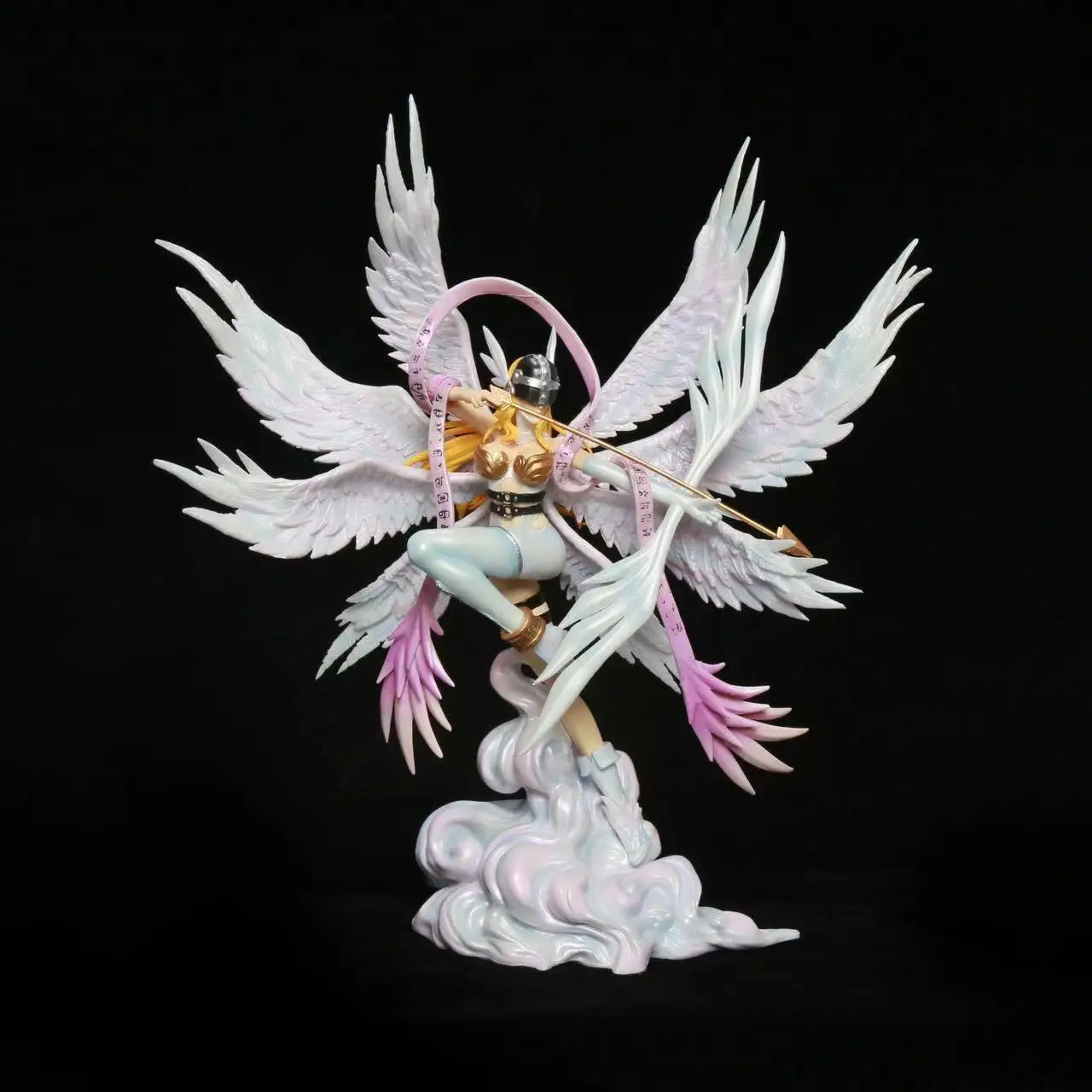 Angewomon Anime Figurine, Digimon Digital Monster Action Figures Bow Shooting Goddess Statue 26 CM