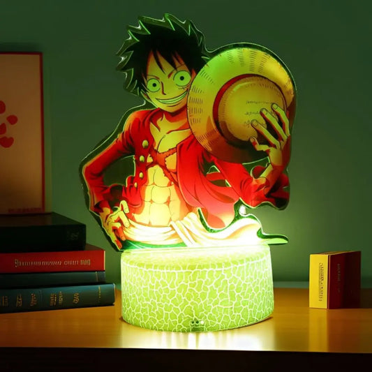 One Piece Anime Figures 3D Lamp PVC Action Collection Model Toys LED Night Light