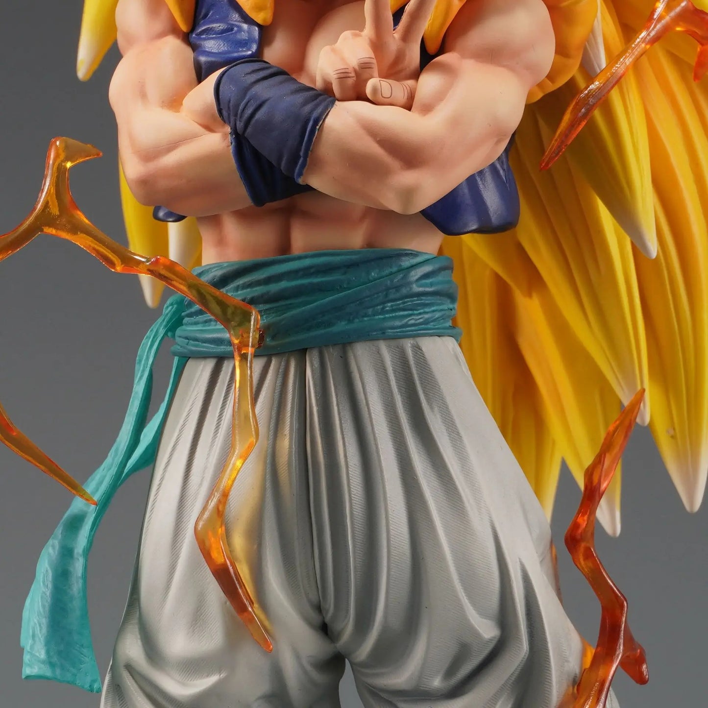 Super Saiyan Gotenks Anime Figurines, Dragon Ball Z Figures Ghost Squad Statue Figures Collection 24 CM