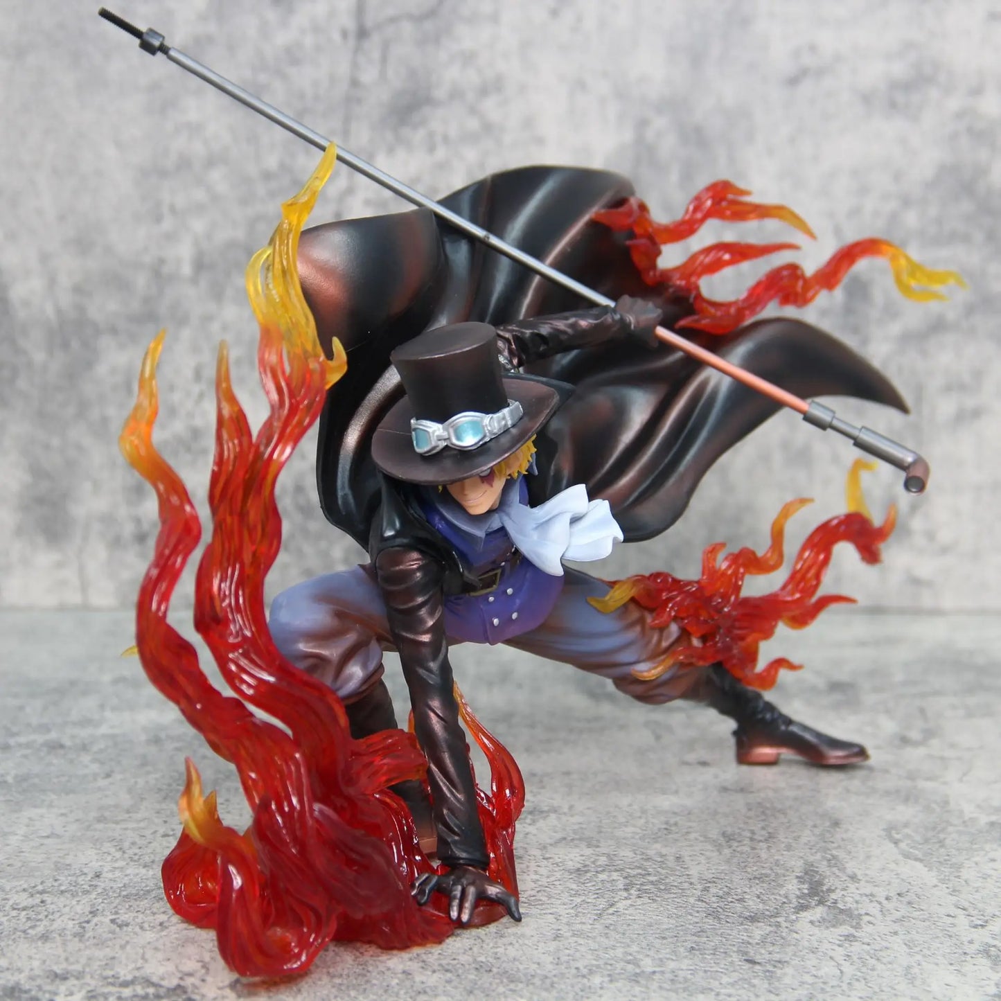 Flame Emperor Sabo Anime Figurine ,One Piece Action Figurines Fire Fist Revolutionary Army 22 CM