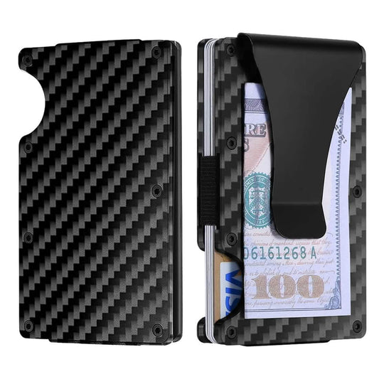RFID Blocking Minimalist Scratch Resistant Slim Credit Card Holder Wallet with Easily Removable Money Clip Otarealm