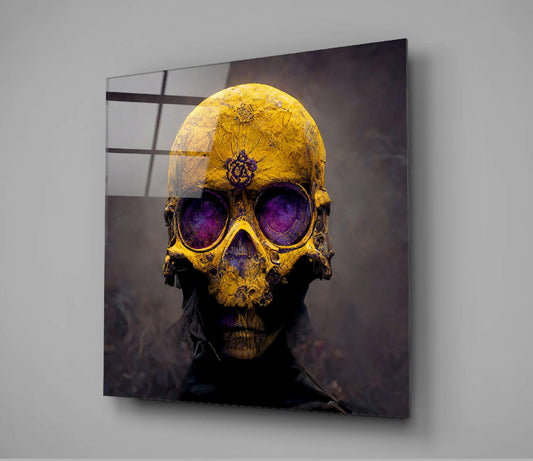 Yellow Head Glass Wall Art || Designer Collection