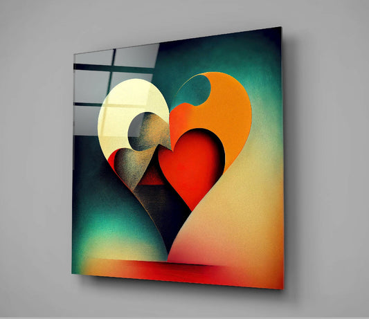 Heart Glass Wall Art || Designers Collection