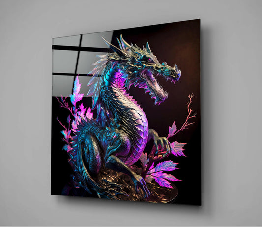 Dragon's Anger Glass Wall Art || Designers Collection