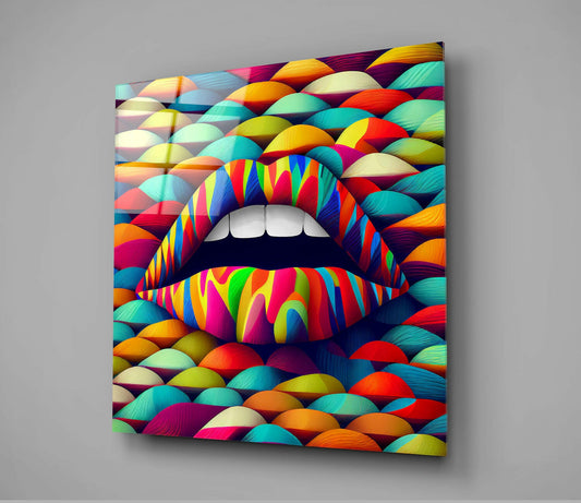 Lips Glass Wall Art || Designer Collection
