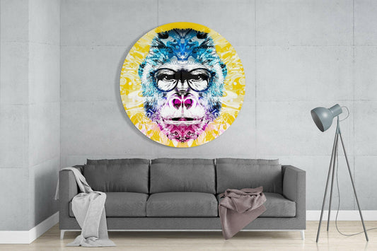 Philosopher Gorilla Glass Wall Art