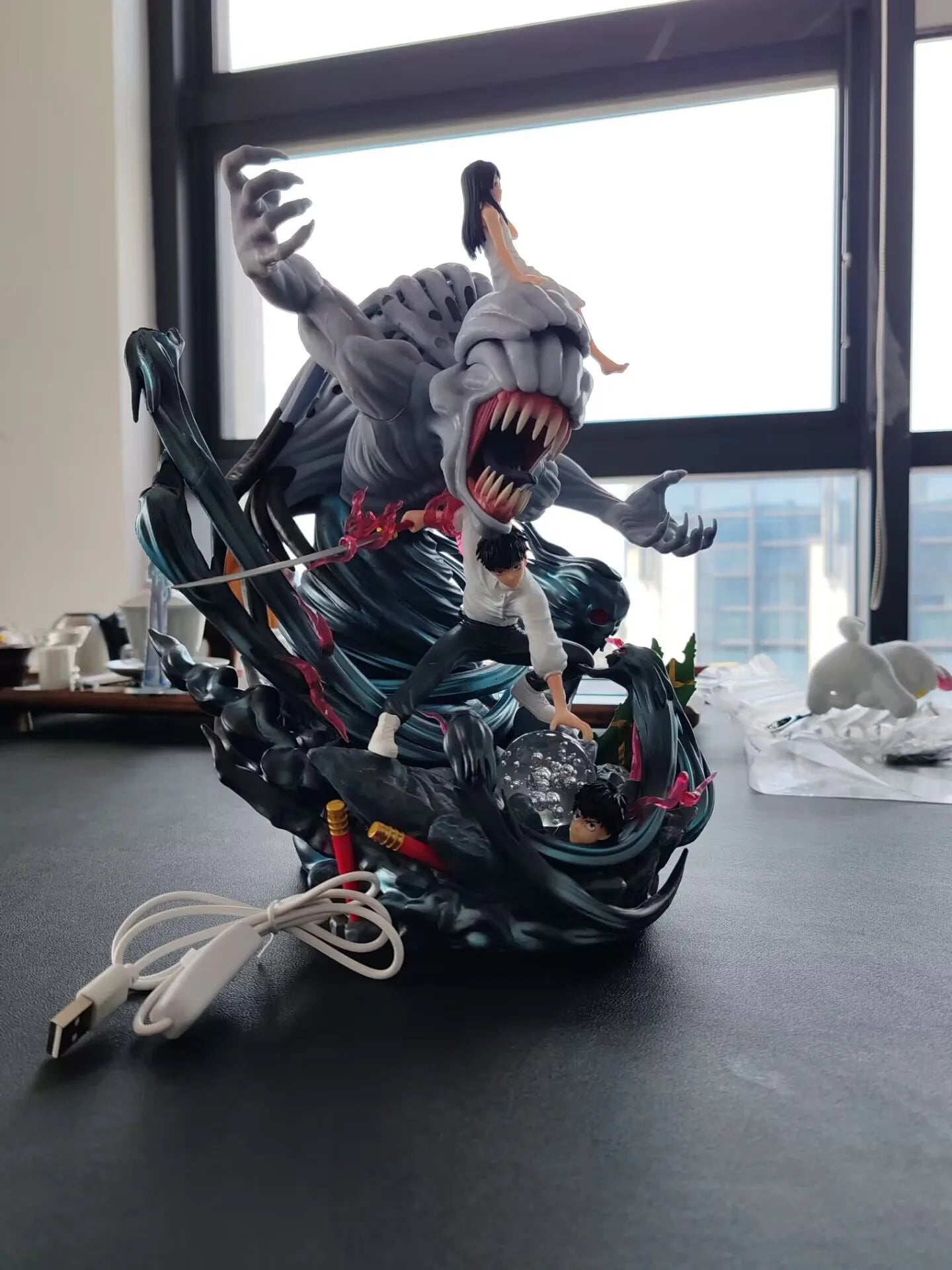 Yuta Okkotsu LED Anime Figurine, Jujutsu Kaisen 0 Figures PVC Statue Collectible 42 CM