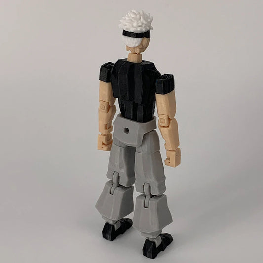 3D Printed Jujutsu Kaisen Gojo Satoru Anime Figure, Multi-Jointed Shapeshift Action Figurine Toys 14CM
