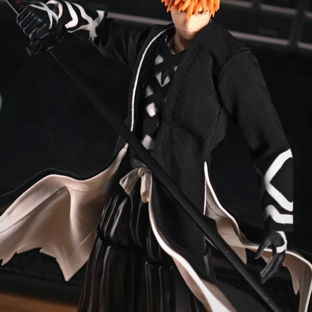 Kurosaki Ichigo BLEACH Anime Figurines, Movable Joints Bankai Form PVC Figures Statue 12 cm