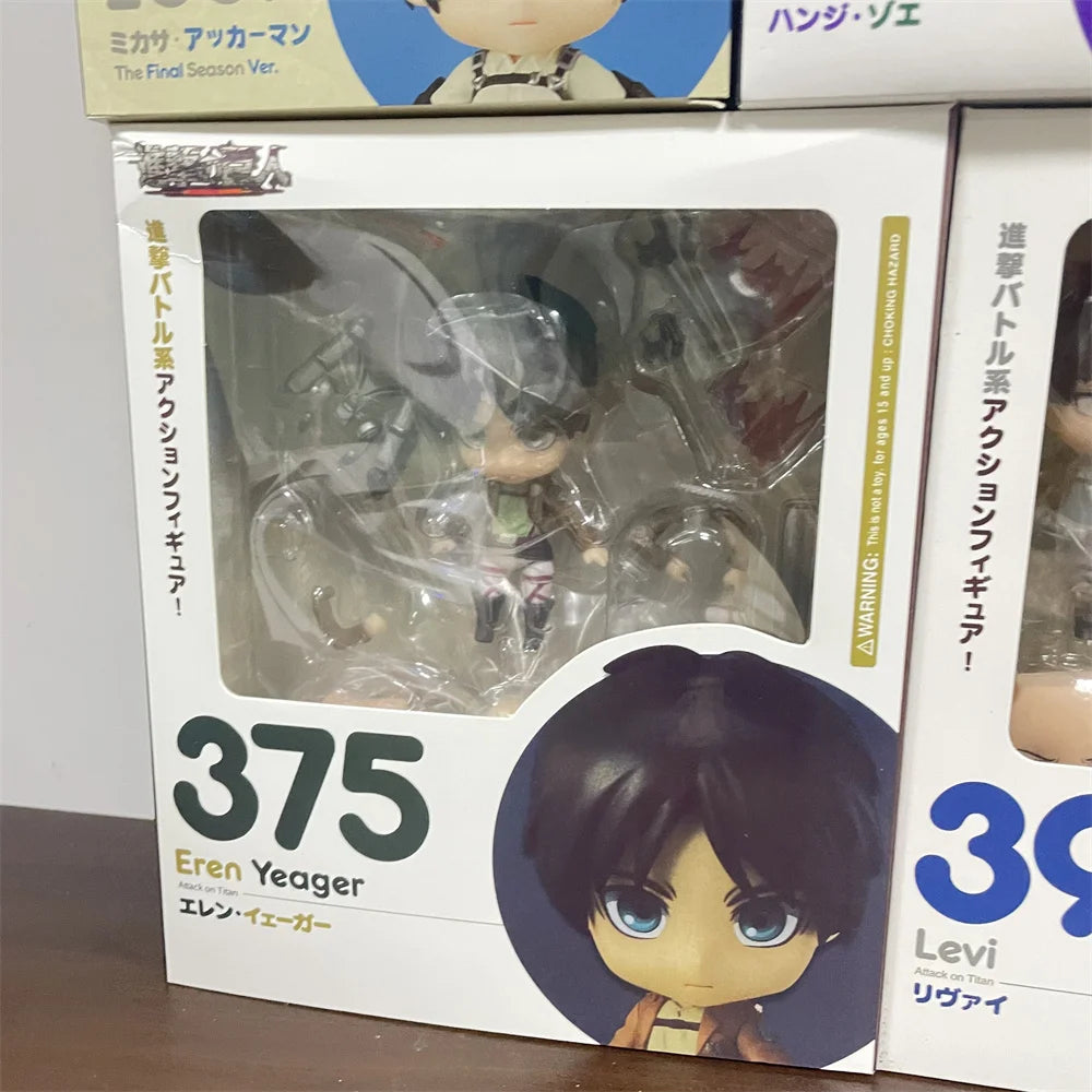 Attack on Titans Chibi Cute Kawaii Anime Figures, Mikasa, Eren, Levi Ackerman, Erwin Smith, Hange Zoe, Reiner Braun Action Figurines PVC Toys Model 10 cm