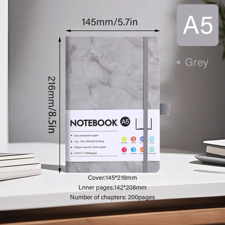 A5 Professional Notebook – Thick Paper, Compact & Lightweight Planner for Office and School