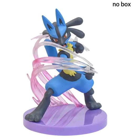 Lucario Anime Figure, Pokemon Figurines Riolu Action Model Doll Anime PVC Figure Statue 13 CM