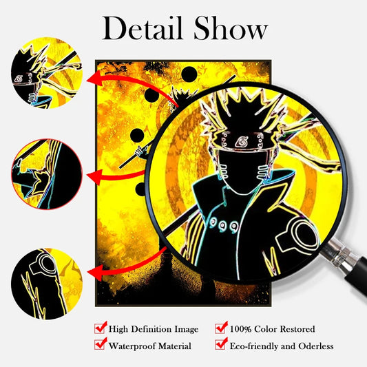 Bleach Canvas Scroll Posters, Wall Art Anime Artwork Painting Anime Hanging Poster