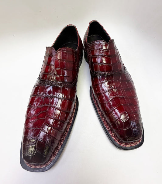 Maurice San Francisco Custom Made Alligator Shoe - Burgundy