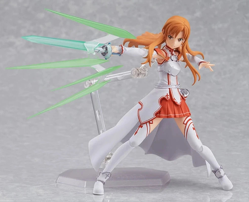 Yuuki Asuna Action Figure, Anime Figurines Sword Art Online, Toy Face Swap and Movable Joints 15 CM