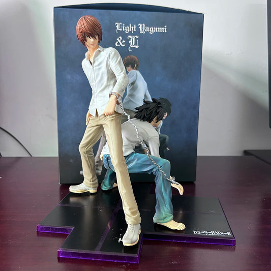 L Lawliet and Light Yagami Anime Figures, Death Note Action Figurines 24 CM