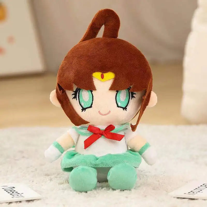 Kawaii Sailor Moon Plush Toy, Moon Cat Moon Hare Cute Girl Heart Filled Anime Doll Bedroom Decoration 25CM