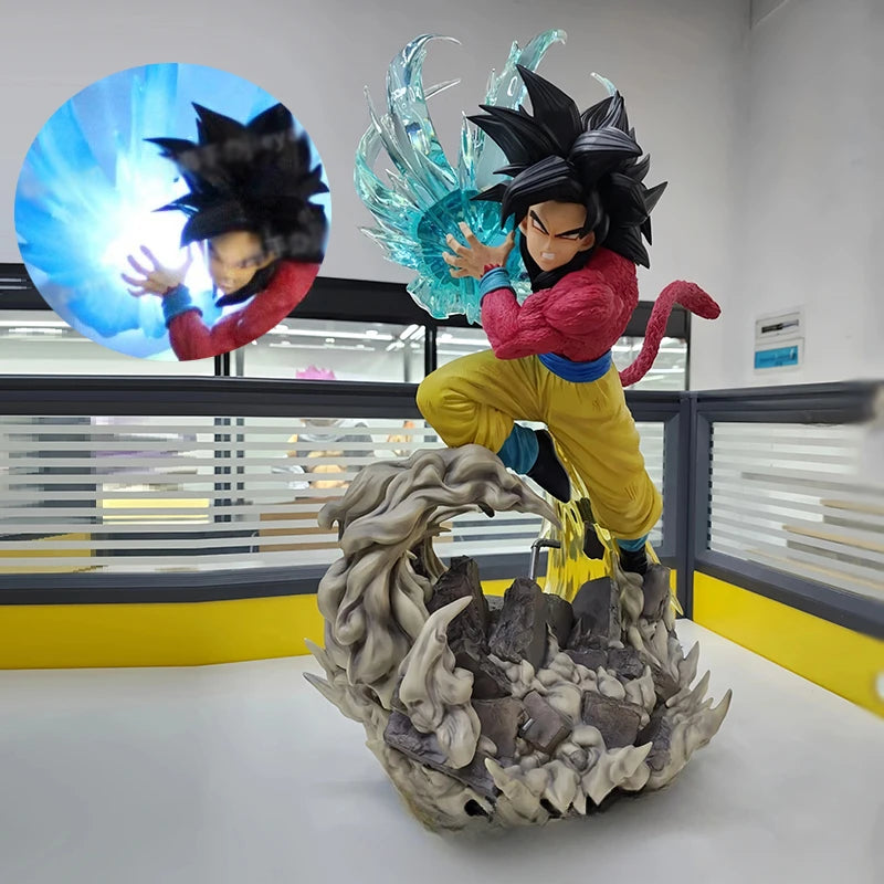 Son Goku Super Saiyan 4 Dragon Ball GT Kamehameha Anime Figure, Dragon Ball Z PVC Collection 41cm
