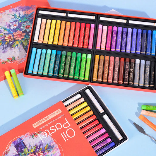 Artist Oil Pastel Set – 24/36/48 Colors Soft, Non-Toxic Sticks for Drawing, Painting & Graffiti Art