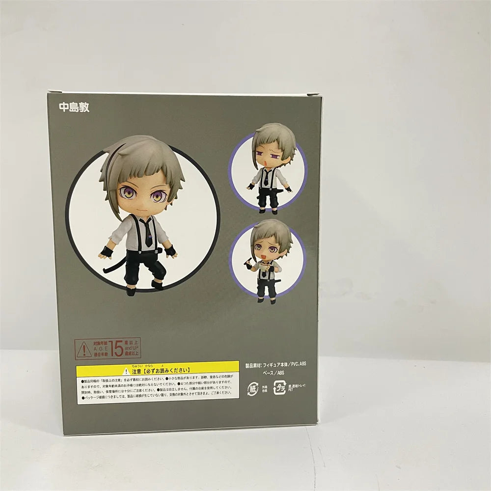 Action Figures Bungo Stray Dogs, Nakajima Atsushi, Dazai Osamu, Kawaii Chibi Cute Anime Figurines Collector 10 cm