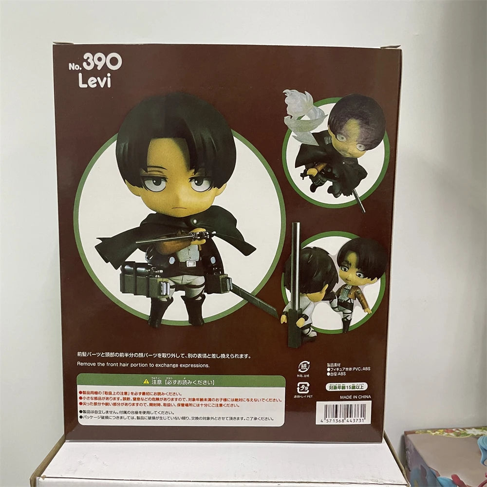 Attack on Titan Anime Figures, Shingeki no Kyojin Levi Ackerman, Eren Jaeger, Mikasa·Ackerman, Cute Kawaii Chibi Anime Figurines 10 cm