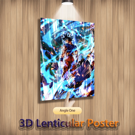 Ultra Instinct Goku and Jiren Anime 3D Effect Poster, Dragon Ball Z Lenticular Poster Painting Wall Art