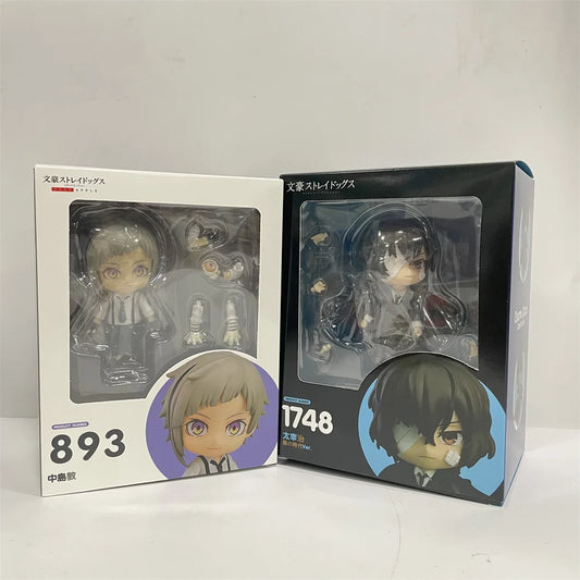 Action Figures Bungo Stray Dogs, Nakajima Atsushi, Dazai Osamu, Kawaii Chibi Cute Anime Figurines Collector 10 cm
