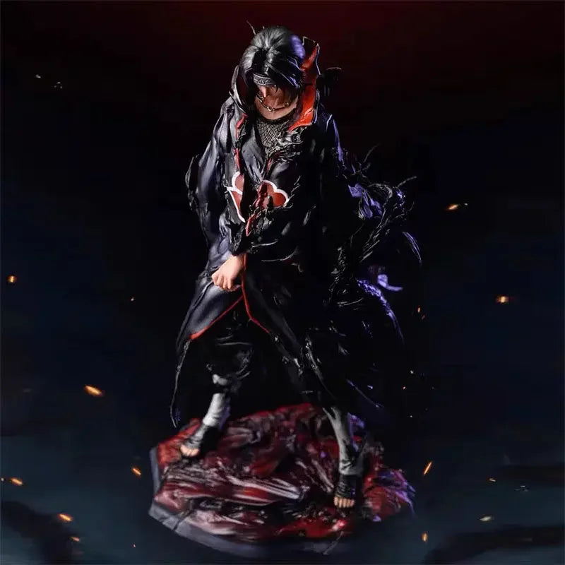 Itachi Uchiha Tsukuyomi Crows Anime Figure, Naruto Shippuden Action Figurines 26 CM