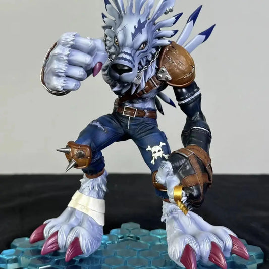 Digimon Adventure WereGarurumon Figurine, PVC Anime Figures and Statues Collectibles 18.5 cm