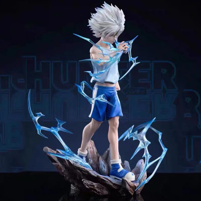 Killua Zoldyck Anime Figure, Lightning Thunder Godspeed Hunter X Hunter HxH Manga Action Figure PVC 23 cm