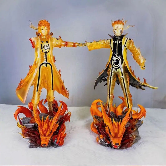 Naruto Shippuden Anime Figurines Uzumaki Naruto Namikaze Minato Action Figures PVC Statue 32 CM