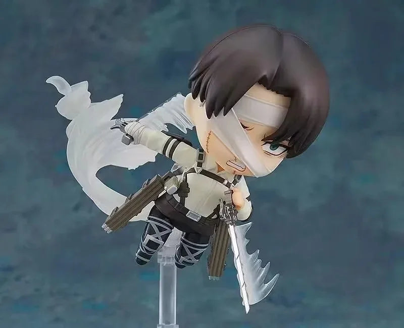 Attack on Titans Chibi Cute Kawaii Anime Figures, Mikasa, Eren, Levi Ackerman, Erwin Smith, Hange Zoe, Reiner Braun Action Figurines PVC Toys Model 10 cm