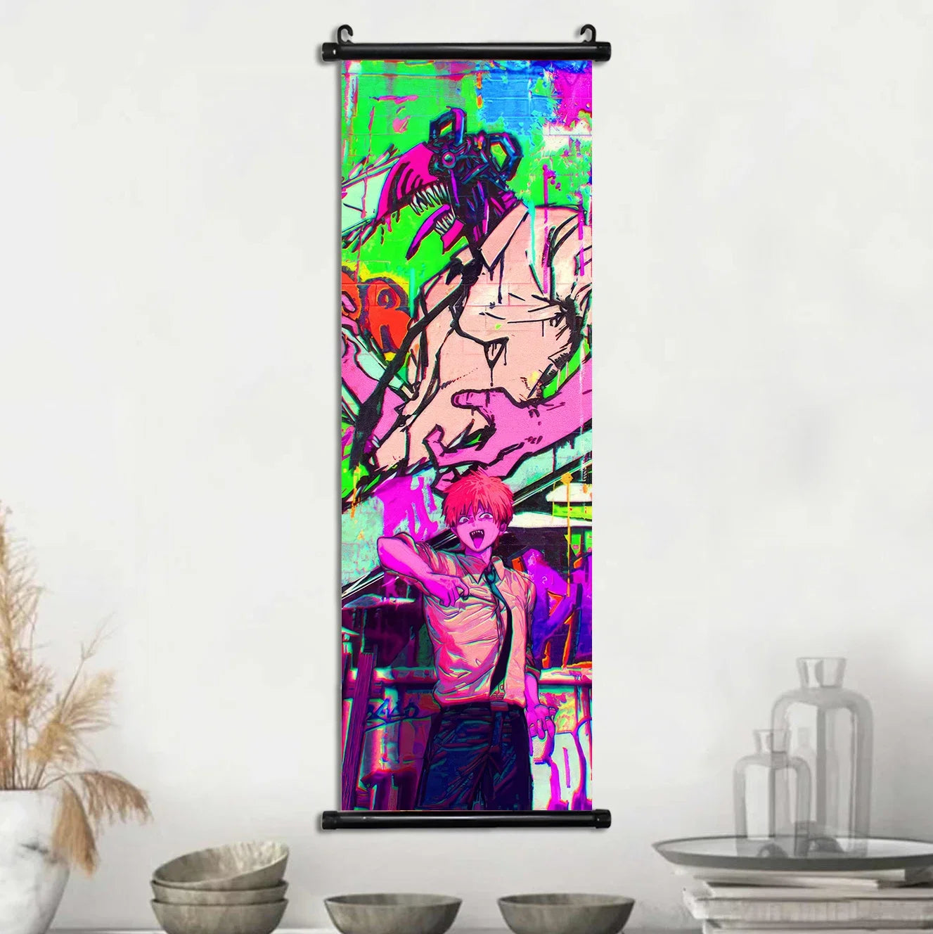 Chainsaw Man Anime Canvas Scrolls Collection, Wall Art Hanging Print Poster Home Decor