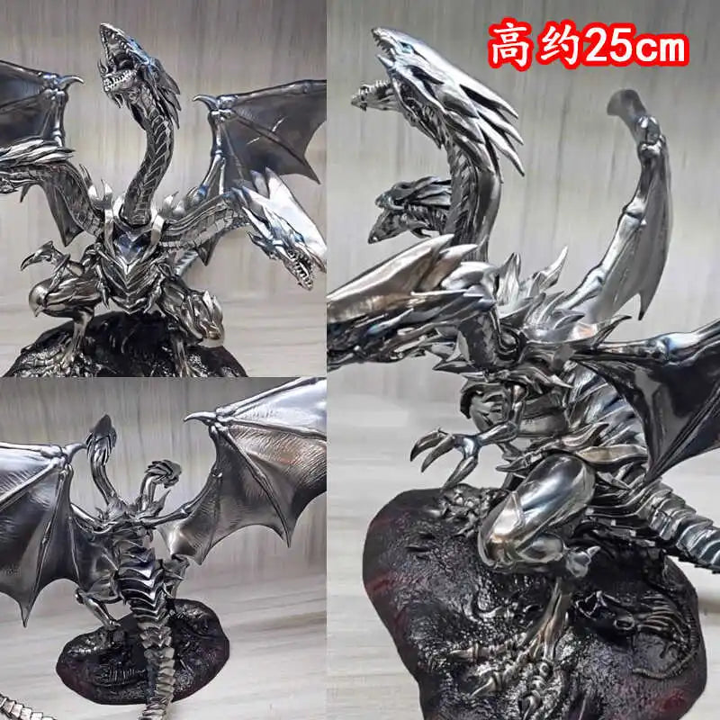 Blue-Eyes Ultimate Dragon Anime Figurine, White Dragon BEWD Yu-Gi-Oh Action Figures PVC Statue 25 CM