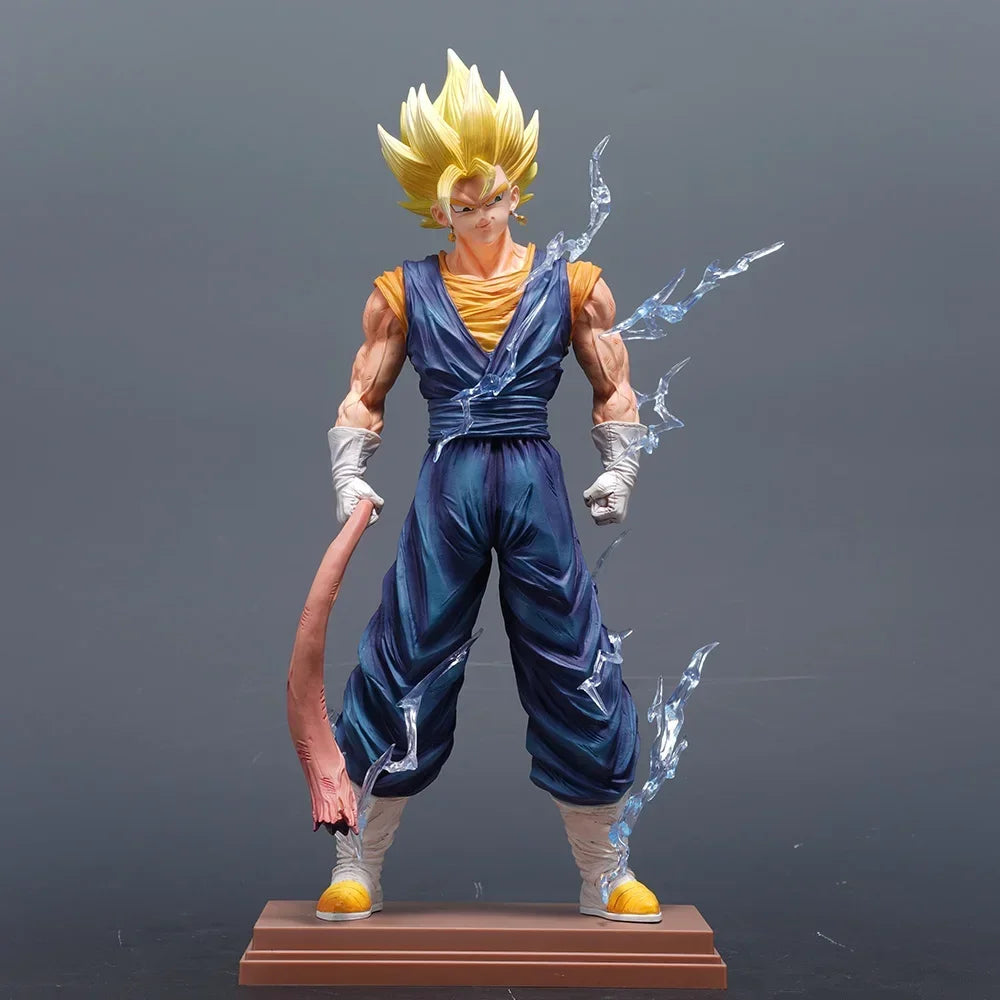 Vegito Super Saiyan Blue Gogeta 3 Heads 2 Bodies Action Figure, Dragon Ball Z Anime Figurines 32 CM