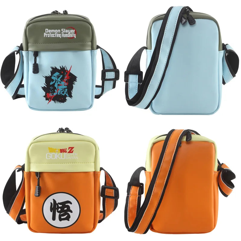 High-Capacity Multifunction Casual Shoulder Bag Apparel: Anime Dragon Ball, Demon Slayer, One Piece, Naruto, Attack on Titan