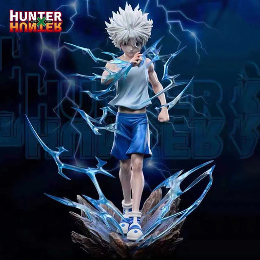 Killua Zoldyck Anime Figure, Lightning Thunder Godspeed Hunter X Hunter HxH Manga Action Figure PVC 23 cm