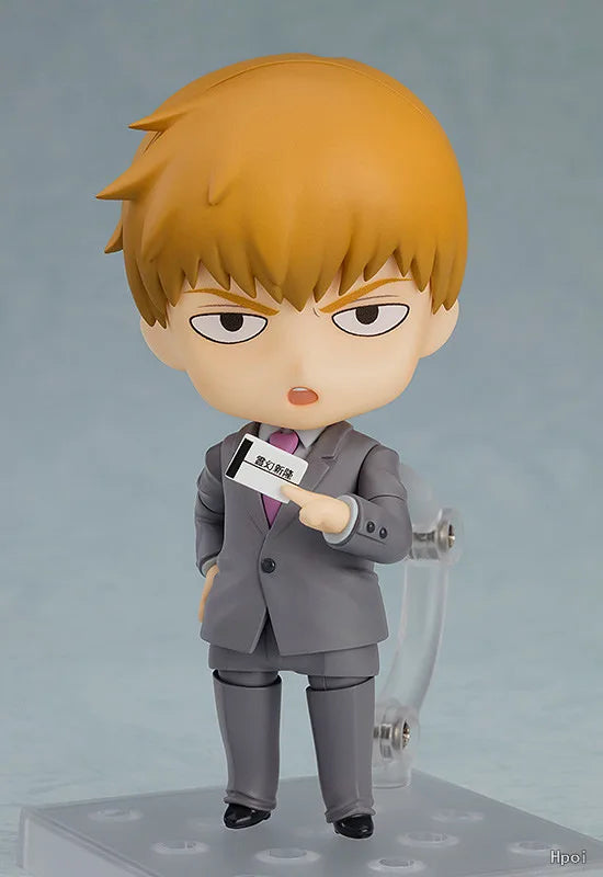 Mob Psycho 100 Mini Action Figure, Reigen Arataka Mobu Saiko Hyaku, Cute Kawaii ChibiAnime Figure Collector Toys 10 cm