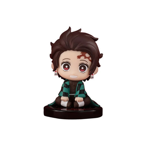 5 Pcs Set Chibi Mini Figurines, Kawaii Demon Slayers Tanjiro Nidouzi Inosuke Zenitsu Anime Figures 5 CM