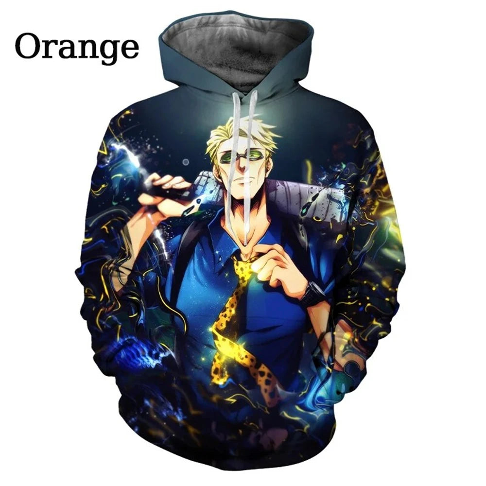 Jujutsu Kaisen Anime Pattern Men's Hoodie, Sweatshirt Men's Hoodie Fashion Pullover New Men's Clothing