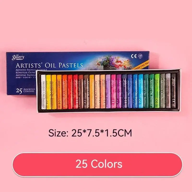 Oil Pastel Set – 25 or 50 Colors Soft Sticks for Kids, Students & Artists | Washable Crayons for Drawing, Painting & Graffiti Art