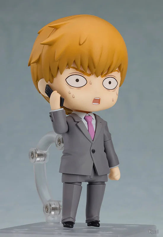 Mob Psycho 100 Mini Action Figure, Reigen Arataka Mobu Saiko Hyaku, Cute Kawaii ChibiAnime Figure Collector Toys 10 cm