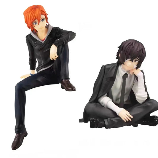 Nakahara Chuuya and Dazai Osamu Anime Figurine, Bungo Stray Dogs Action Figures PVC Statue 13 CM