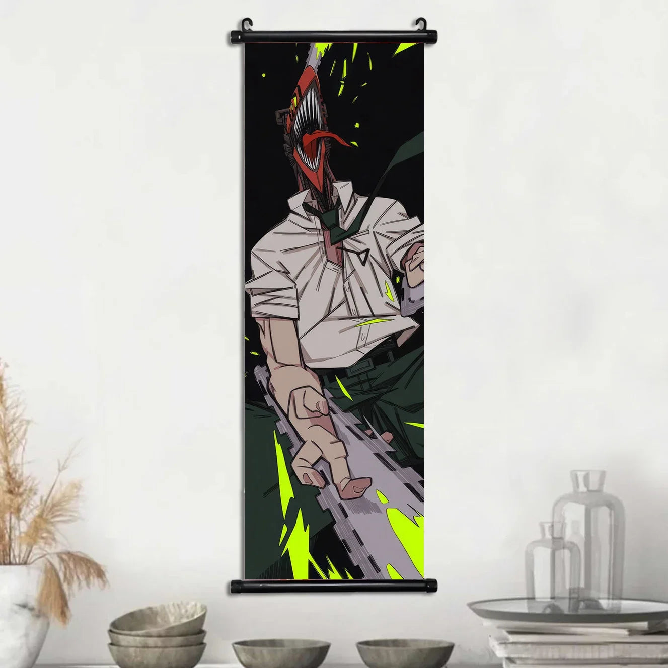 Chainsaw Man Anime Canvas Scrolls Collection, Wall Art Hanging Print Poster Home Decor