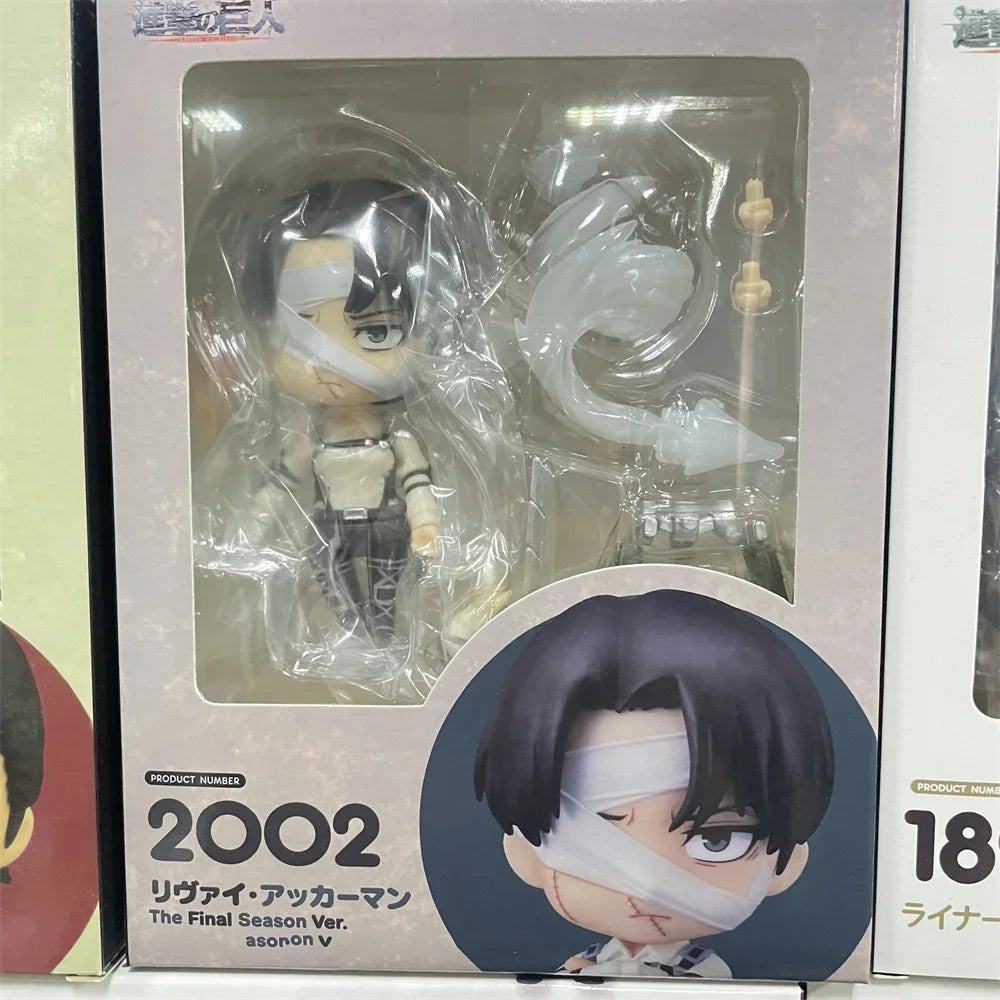 Attack on Titans Chibi Cute Kawaii Anime Figures, Mikasa, Eren, Levi Ackerman, Erwin Smith, Hange Zoe, Reiner Braun Action Figurines PVC Toys Model 10 cm