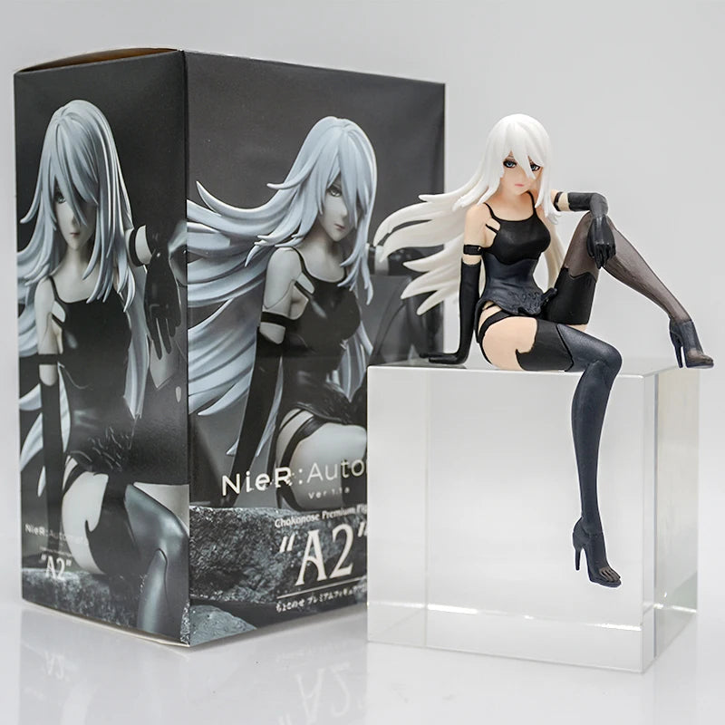 NieR:Automata Action Figures - YoRHa No.2 Type B (2B), 9S, and A2 - 15 CM Collectible Figurines