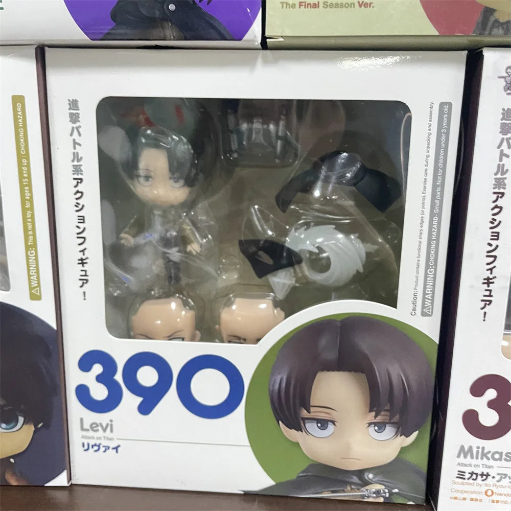 Attack on Titans Chibi Cute Kawaii Anime Figures, Mikasa, Eren, Levi Ackerman, Erwin Smith, Hange Zoe, Reiner Braun Action Figurines PVC Toys Model 10 cm