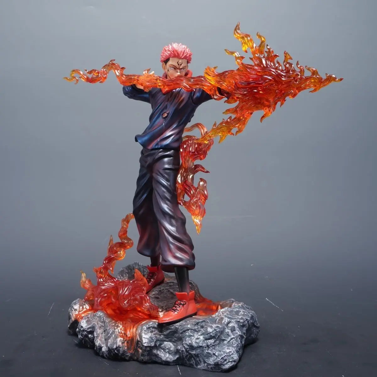 Ryomen Sukuna Anime Figure, Jujutsu Kaisen Kamino Divine Flame Arrow Action Figurines Statue 30 CM