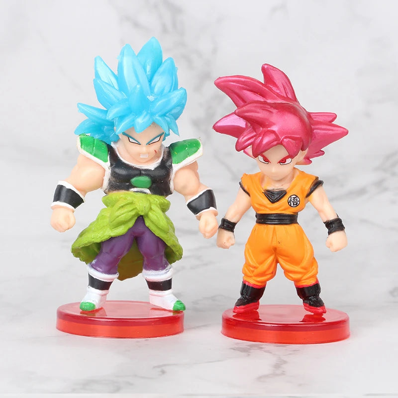 16 Pcs Set Dragon Ball Super Son Goku Gohan Vegeta Broly Piccolo Majin Buu Action Anime Figurine Mini Figures